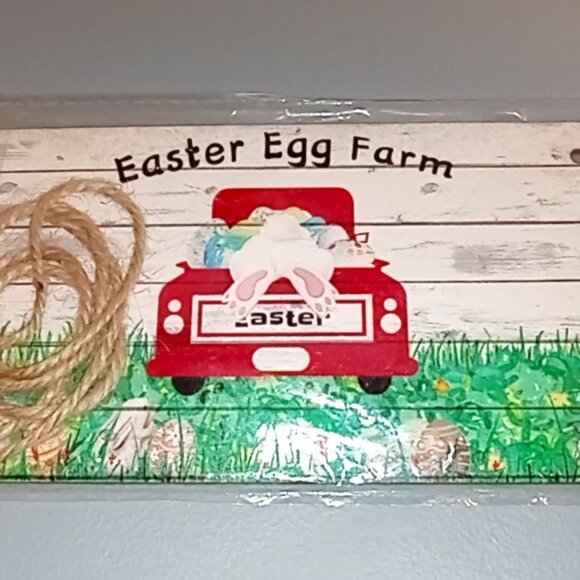 🎯 10 for $12 / Easter Egg Farm Wall Hang Sign - Picture 4 of 5